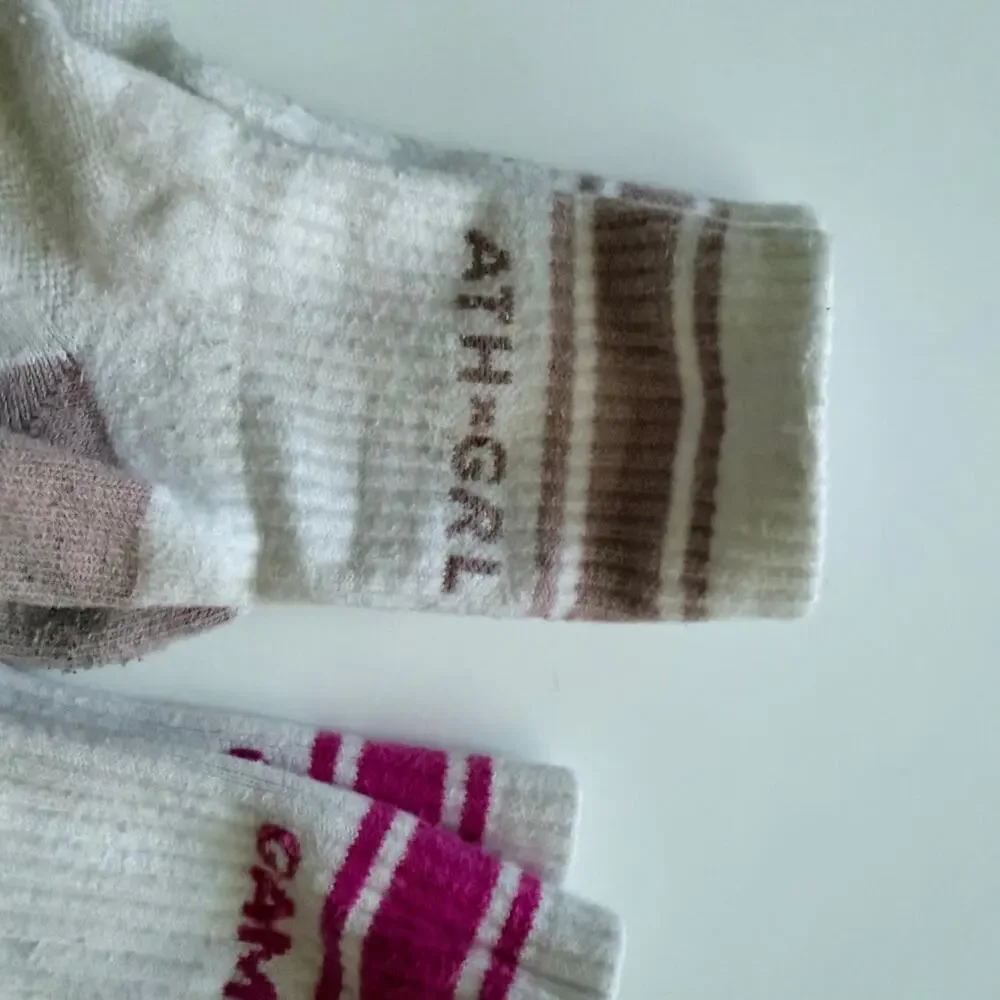 Athleta Girl's Sock Bundle - Pink & Purple, Size Medium